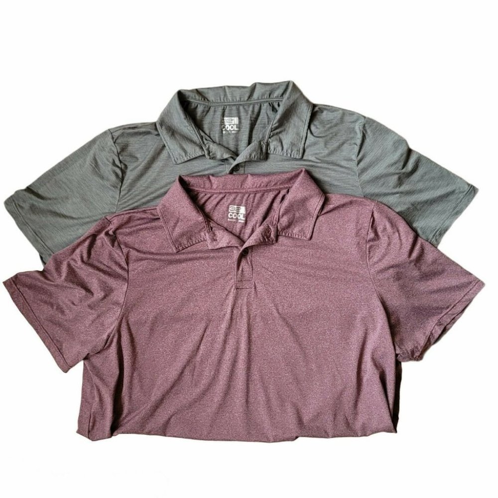 XXL 32 Degrees Cool Polo Sports Tee Shirt, Set Of 2